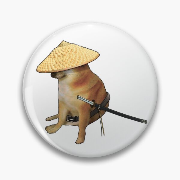 Item preview, cheems samurai doge meme thots hunter  designed and sold by Sikee.