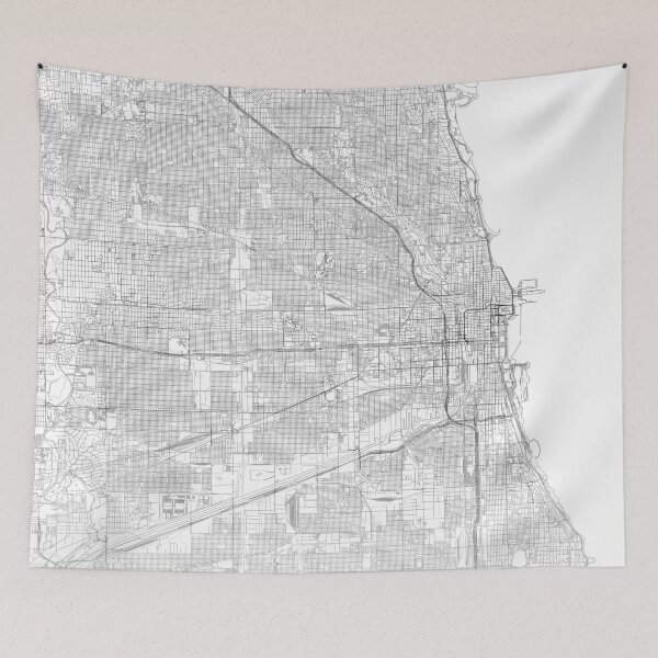Item preview, Chicago Map, Art Print By LandSartprints designed and sold by LandSartprints.