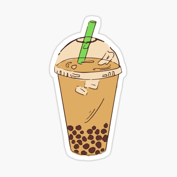 Item preview, green tea boba and taro and milk tea designed and sold by JocelynCrafts.