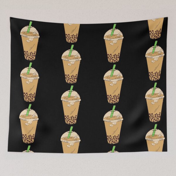 Item preview, green tea boba and taro and milk tea designed and sold by JocelynCrafts.