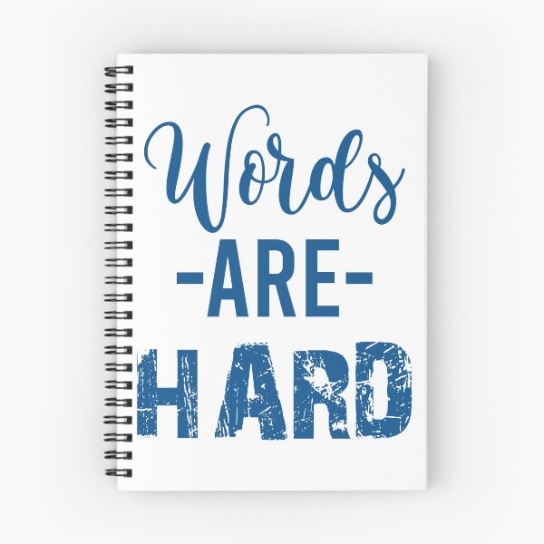 Item preview, Words are Hard - Blue designed and sold by TheDustJacket.