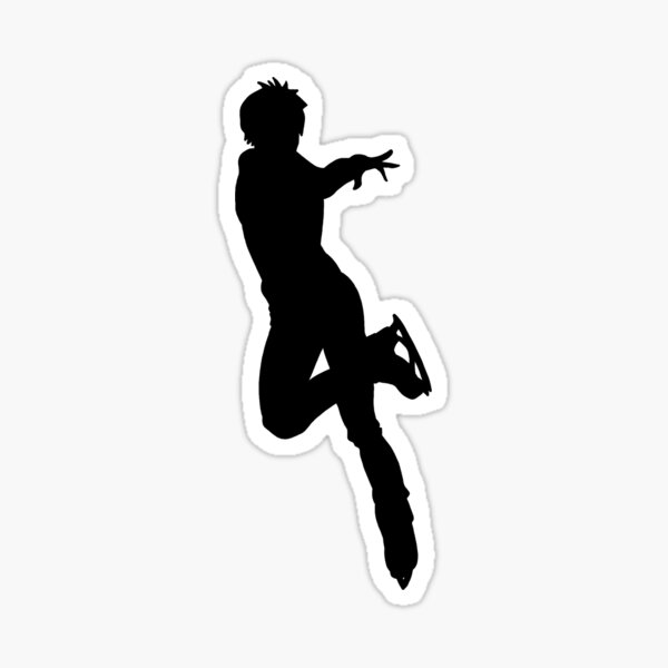 Item preview, Male Figure Skating Silhouette v1, black designed and sold by IcyCool.
