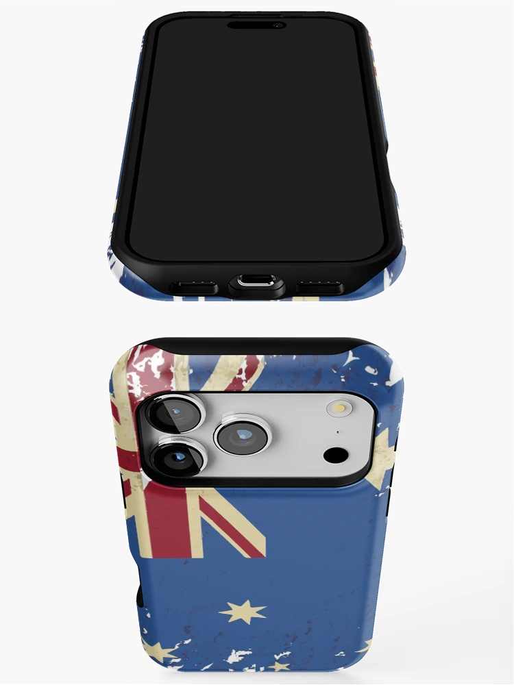 Thumbnail 3 of 4, iPhone Case, Distressed Aussie Flag Design designed and sold by RocketshSD.