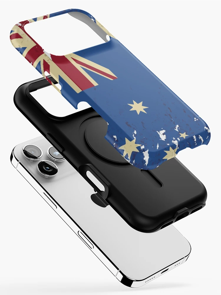 Thumbnail 2 of 4, iPhone Case, Distressed Aussie Flag Design designed and sold by RocketshSD.