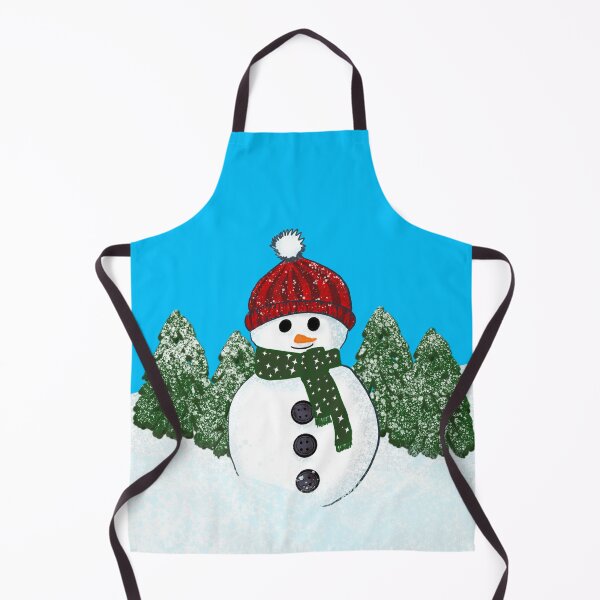 Item preview, Snowman Ilustration With Red Beanie and Green Scarf designed and sold by MFGB-Creations.