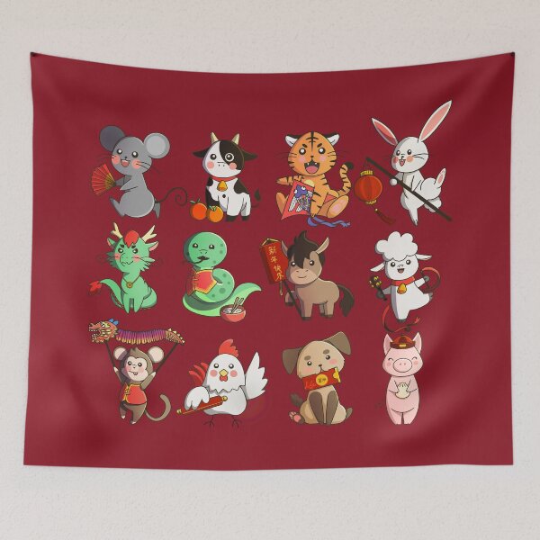 Item preview, Lunar New Year Zodiac Animals designed and sold by Griffywings.