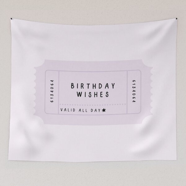 Item preview, Birthday Wishes Ticket designed and sold by alwayselle.