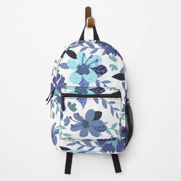 Item preview, Tropical Floral in Blue on light background - by Linda Sholberg designed and sold by Linda Sholberg.