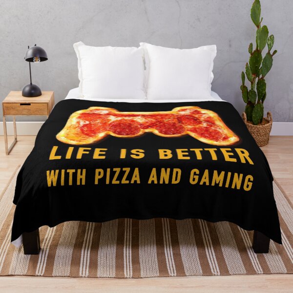 Item preview, Life is better with pizza and gaming designed and sold by Jaime Brash.