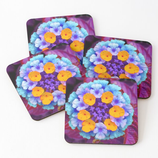 Item preview, Flowers, Blue, Purple, Yellow Floral Digital Art Photography designed and sold by fingerbeans.