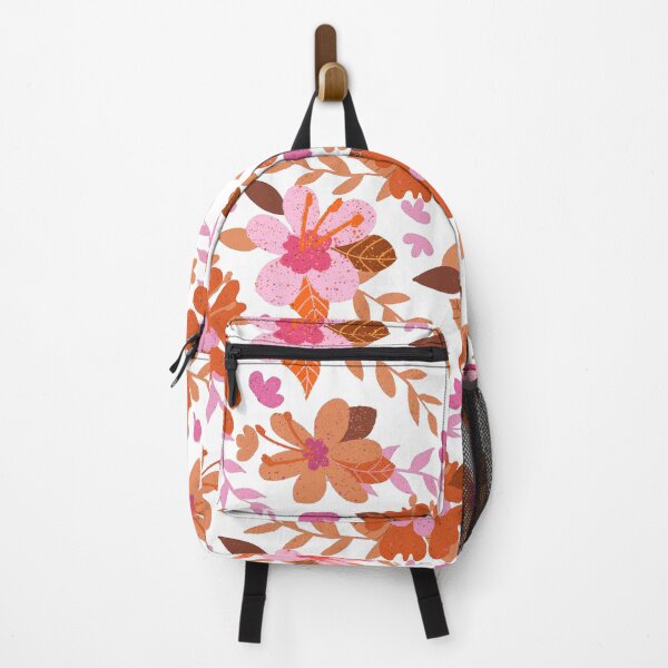 Item preview, Tropical Floral in orange on light background - by Linda Sholberg designed and sold by Linda Sholberg.