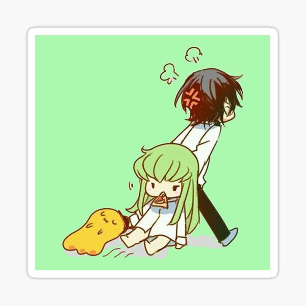 Code Geass Lelouch Cc Chibi Illustration Draw Sticker By Capucinecst Redbubble