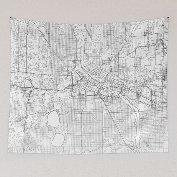 Item preview, Minneapolis Map, Art Print By LandSartprints designed and sold by LandSartprints.