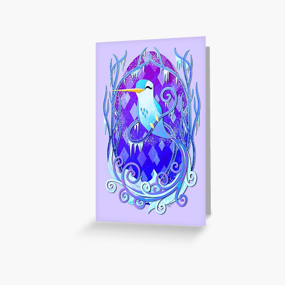 Ice Hummingbird Greeting Card
