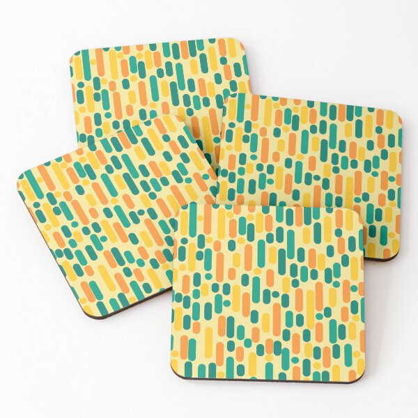 Item preview, Morningside Heights Mid Century Modern Pattern in Jade Green, Orange, and Yellow designed and sold by kierkegaard.