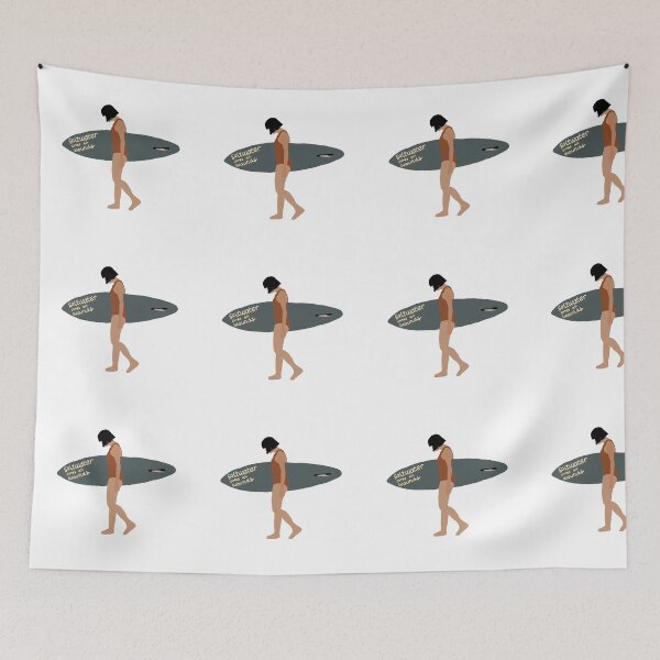 Item preview, Ocean Surfer Girl With Quote on Surf Board designed and sold by Salt Illustrations.