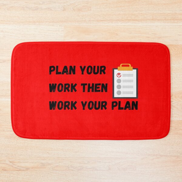 Item preview, PLAN YOUR WORK THAN WORK YOUR PLAN designed and sold by Wise-Words-4U.