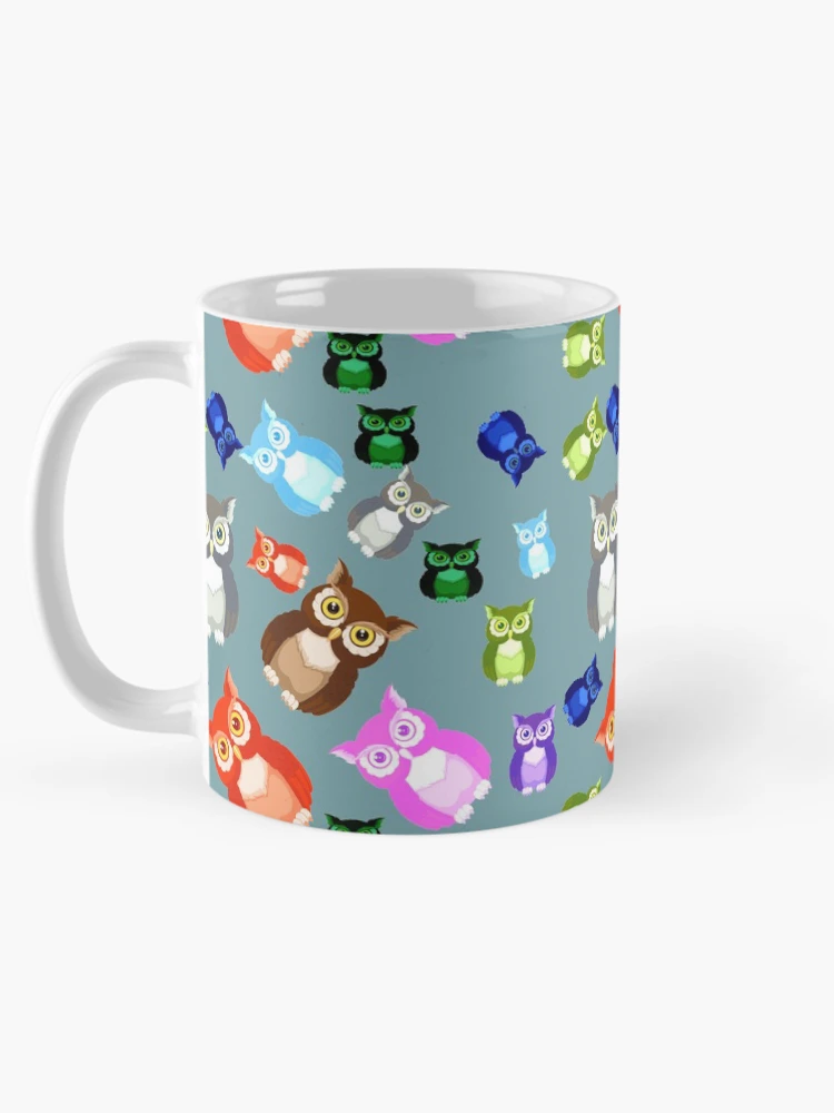 Thumbnail 5 of 6, Coffee Mug, Colorful Owl Pattern designed and sold by Rell1970.
