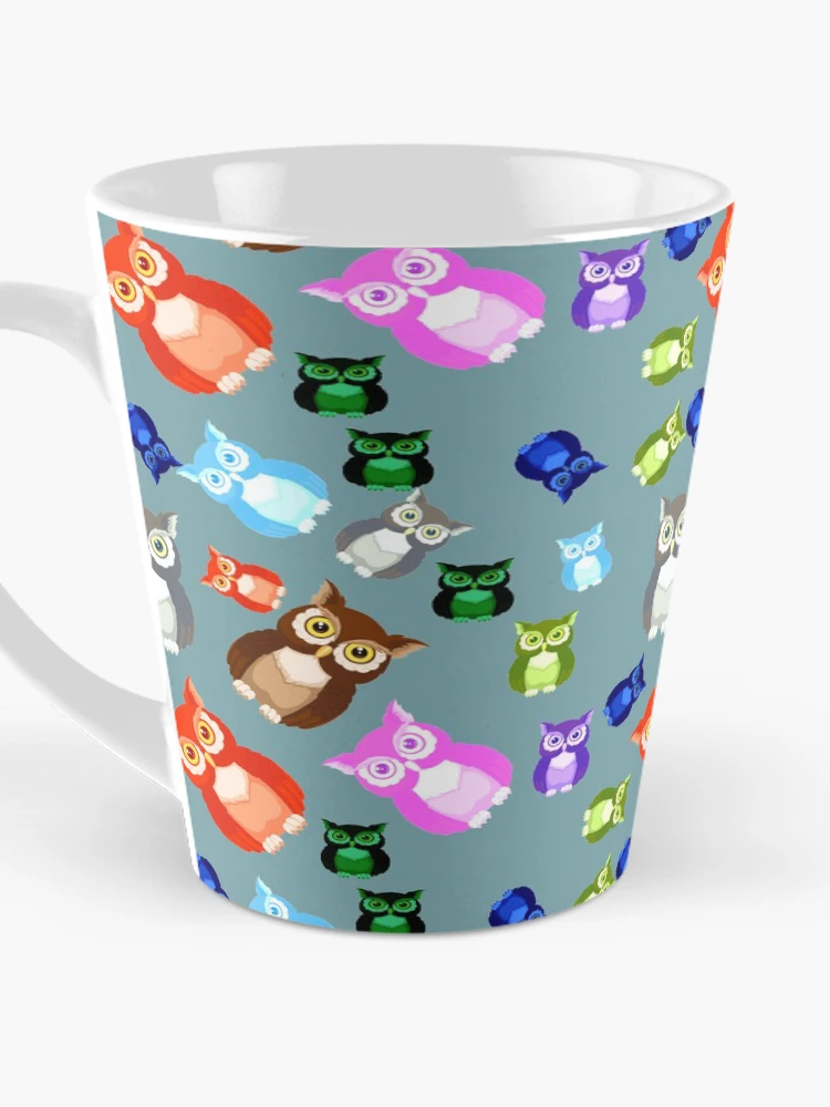 Thumbnail 3 of 4, Coffee Mug, Colorful Owl Pattern designed and sold by Rell1970.