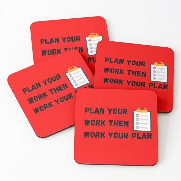 Aperçu de l'œuvre PLANIFIEZ VOTRE TRAVAIL QUE TRAVAILLEZ VOTRE PLAN créée et vendue par Wise-Words-4U.