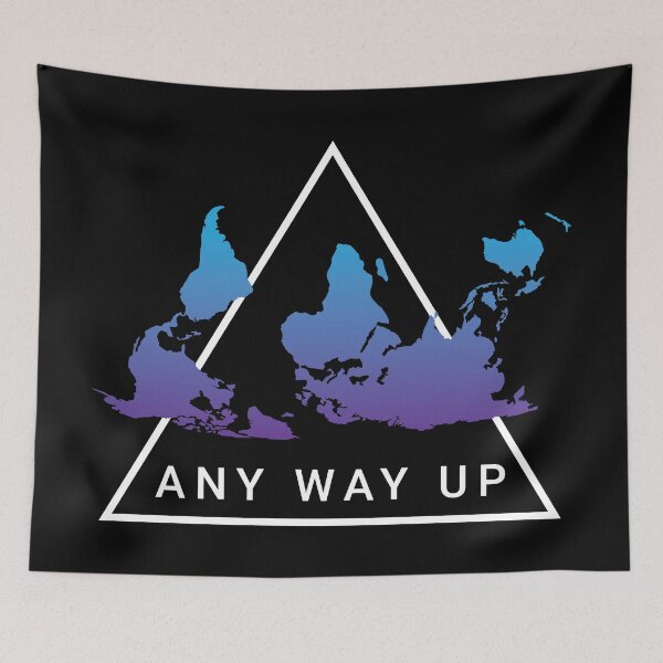 Item preview, Any Way Up Upside Down Map designed and sold by DnlDesigns.