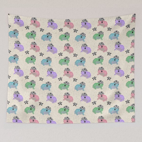 Item preview, Colorful Frogs Wearing Cowboy Hats Pattern designed and sold by RoserinArt.
