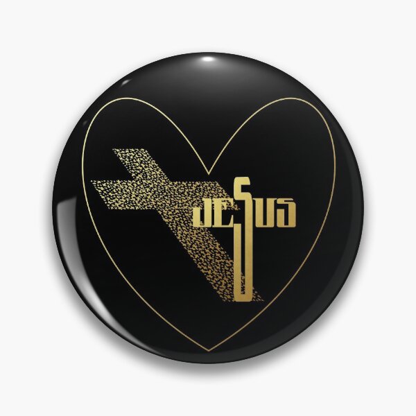 Item preview, Jesus, Cross, Heart in Gold designed and sold by PawsitiveMum.