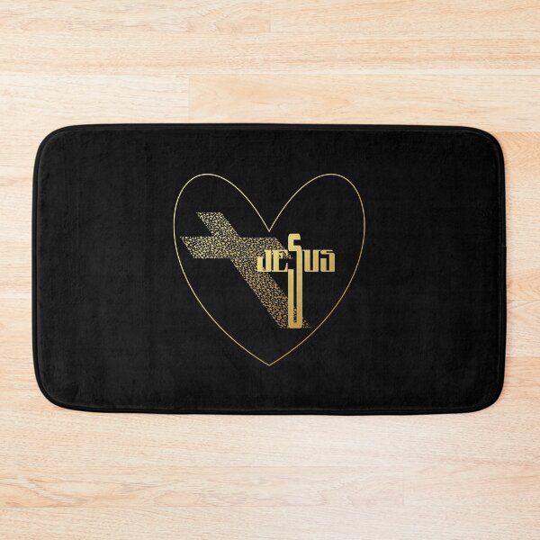 Item preview, Jesus, Cross, Heart in Gold designed and sold by PawsitiveMum.