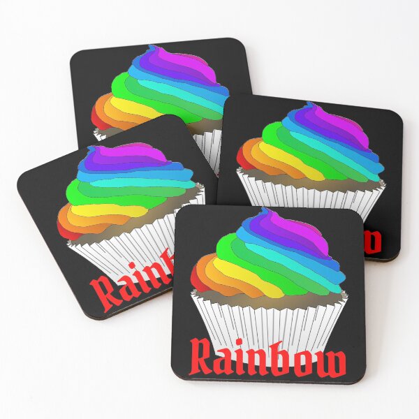 Item preview, Rainbow icing cupcake motif designed and sold by KeepItSimple089.