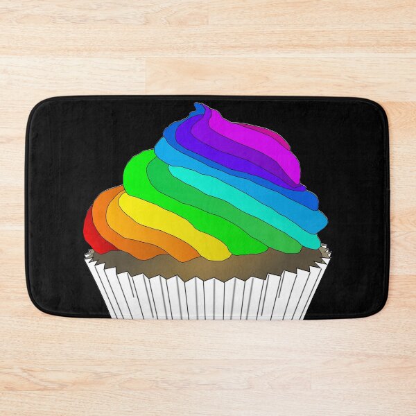 Item preview, Rainbow icing cupcake motif designed and sold by KeepItSimple089.