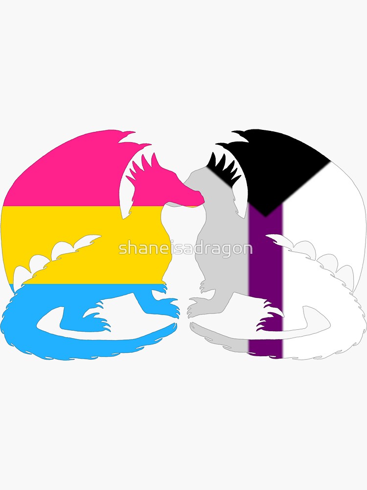 Pan Demisexual Pride Dragons Sticker For Sale By Shaneisadragon Redbubble 