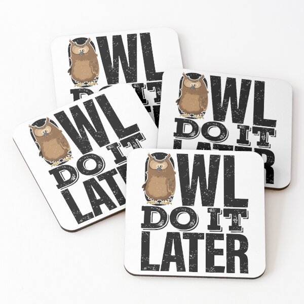 Item preview, Owl Do It Later designed and sold by GravitiTees.