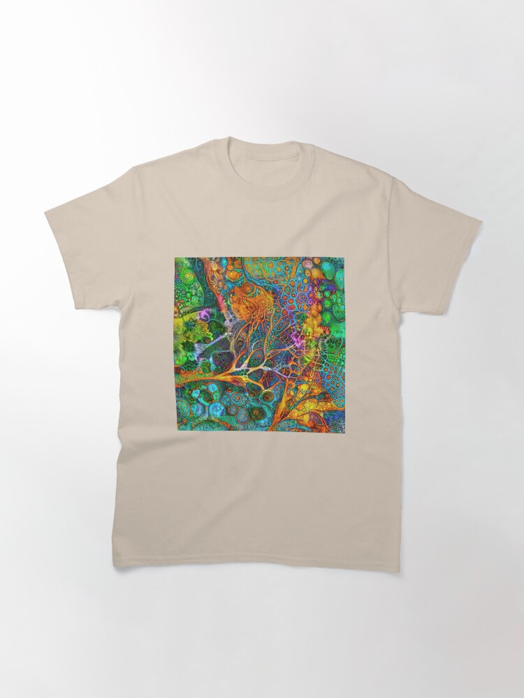 Alternate view of Deepdream floral fractalize space abstraction Classic T-Shirt