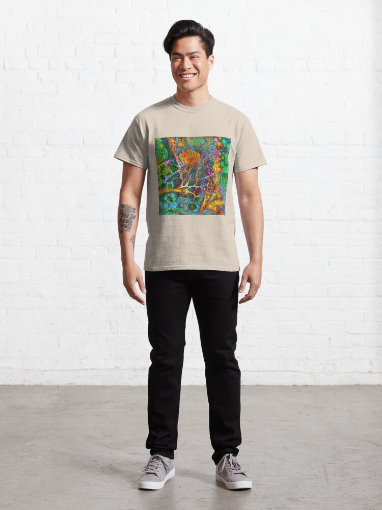 Alternate view of Deepdream floral fractalize space abstraction Classic T-Shirt