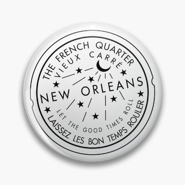 Item preview, New Orleans Historic Iconic Watermeter Lid post Hurricane Icon Logo Emblem Symbol designed and sold by Midnight Boheme.
