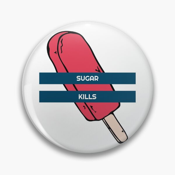 Item preview, a red popsicle, a frozen treat, diabetes awareness design, sugar kills people designed and sold by SuperiorPrints.