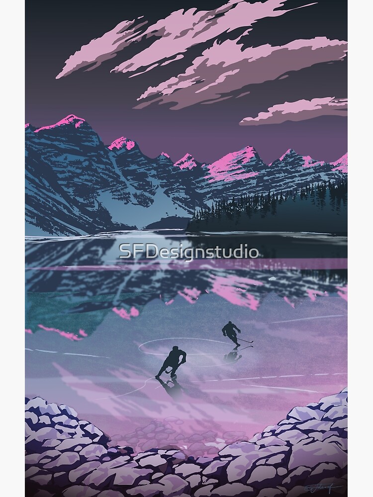 Scenic sunset hockey by SFDesignstudio
