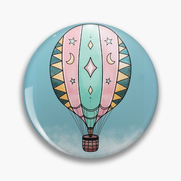 Item preview, Pastel Hot Air Balloon Cute Circus Digital Watercolor designed and sold by emilyunderworld.