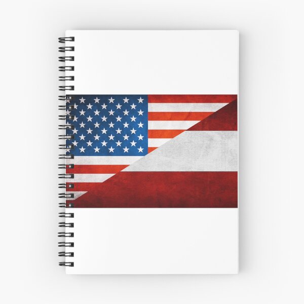 Item preview, Half Austrian Half American Flag designed and sold by freestyleINK.