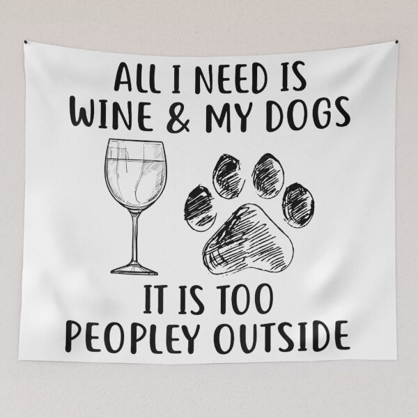 Item preview, All i need is wine and my dogs designed and sold by linhkaphung.