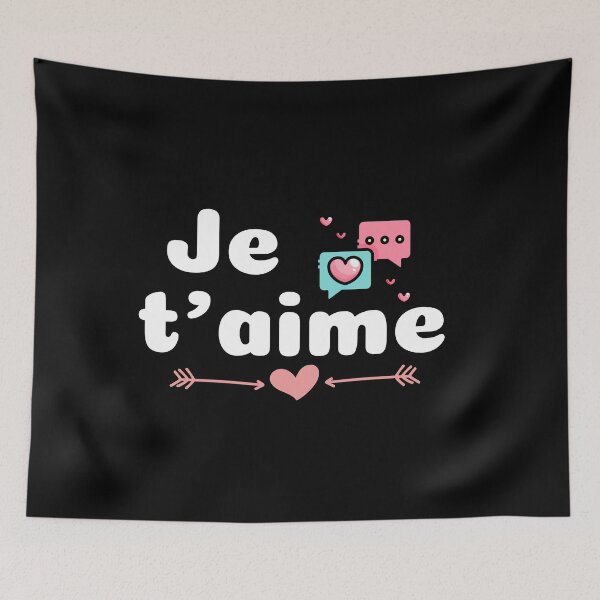 Item preview, JE T AIME #LoveYou #Valentines designed and sold by AmazingEcraft.