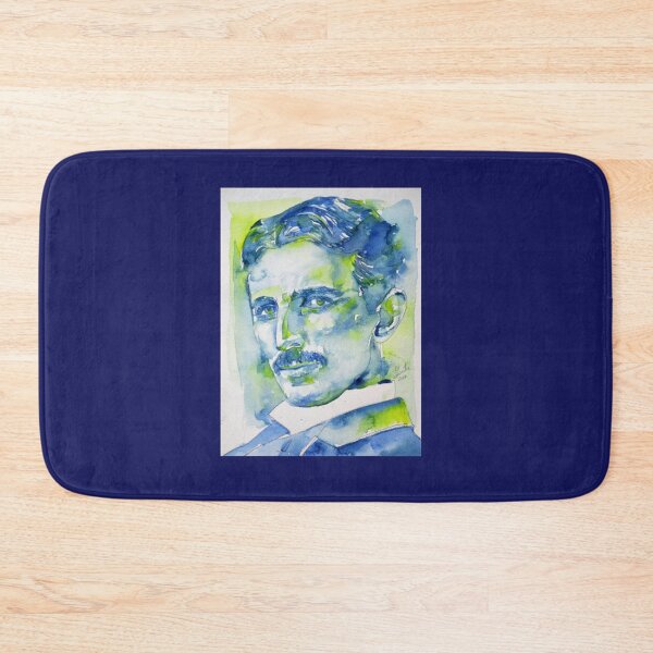 Item preview, Tesla NIKOLA TESLA watercolor portrait .10 designed and sold by Patentprints92.