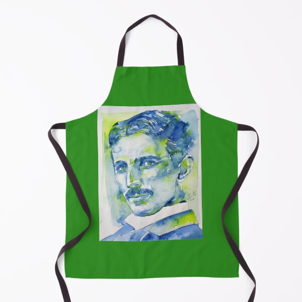 Item preview, Tesla NIKOLA TESLA watercolor portrait .10 designed and sold by Patentprints92.