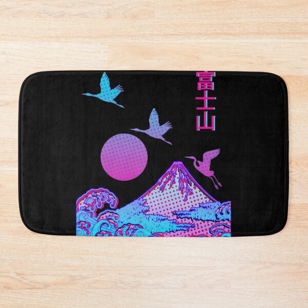 Item preview, Vaporwave Art - Fuji Yama Japan Otaku Kanji Japanese Herons Rising Pink Sun designed and sold by Hitagivapor.