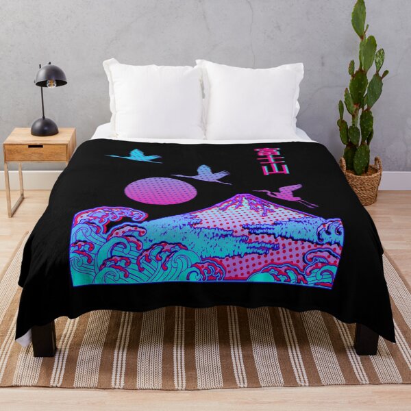 Item preview, Vaporwave Art - Fuji Yama Japan Otaku Kanji Japanese Herons Rising Pink Sun designed and sold by Hitagivapor.