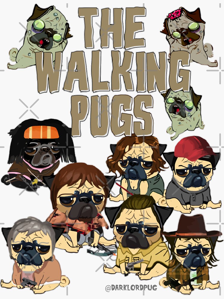 The Walking Pugs by darklordpug