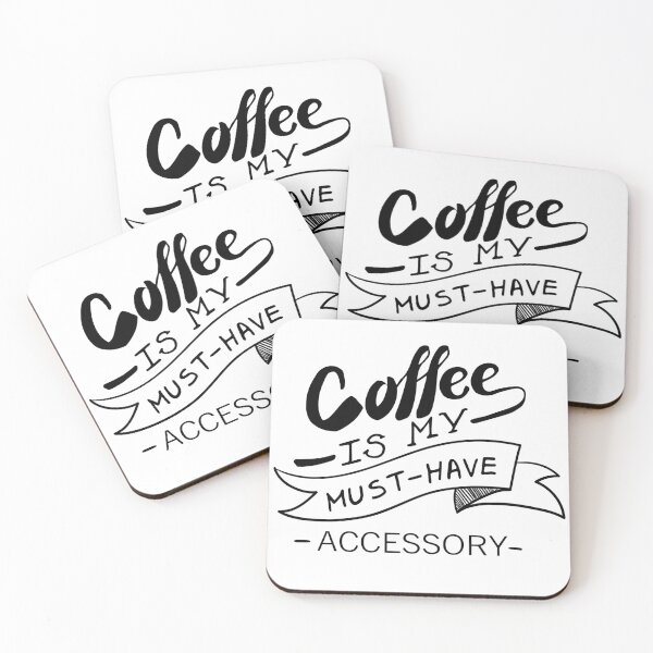 Item preview, Coffee Is My Must-Have Accessory Black  designed and sold by Dollfacedesign.