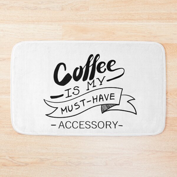 Item preview, Coffee Is My Must-Have Accessory Black  designed and sold by Dollfacedesign.