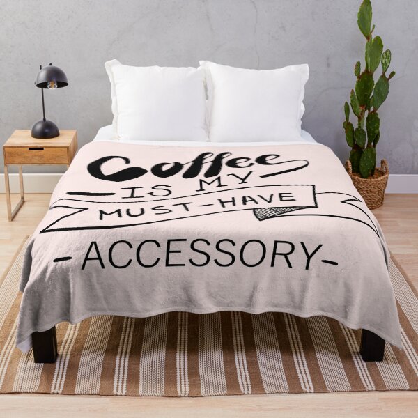 Item preview, Coffee Is My Must-Have Accessory Black  designed and sold by Dollfacedesign.