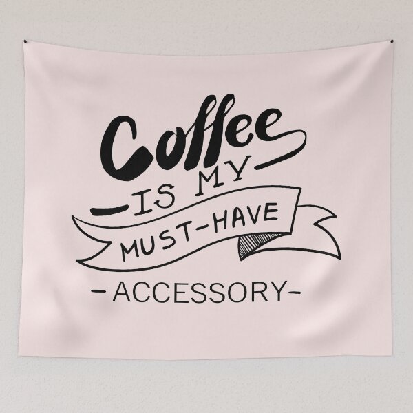 Item preview, Coffee Is My Must-Have Accessory Black  designed and sold by Dollfacedesign.